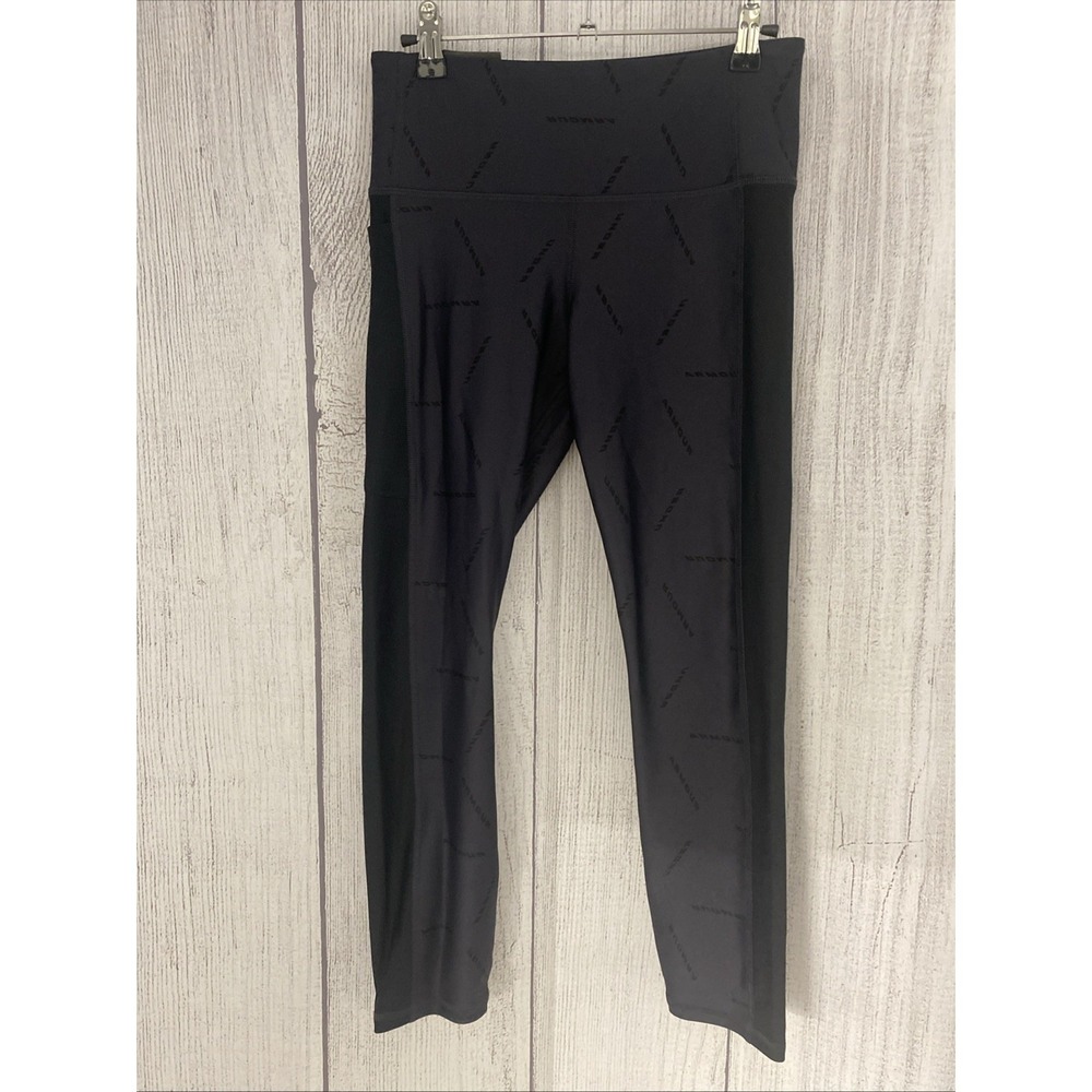 Under Armour Leggings Womens MEDIUM Black HeatGear Compression High Rise Ankle